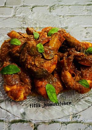 A picture of Prawn 🍤 Mushroom🍄 Ghee Roast.