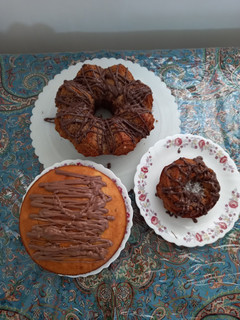 عکسی از دستور کیک موزی با روکش کاکائویی