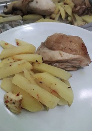 Foto resep Roasted potato dan ayam panggang sehat :)