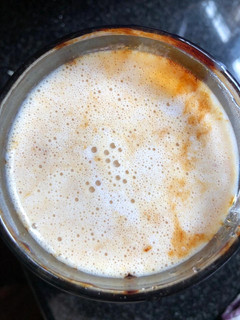 A picture of Cinnamon + dates smoothie.