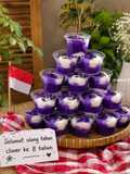 Khanom Piak Poon Taro Tower (Thai Dessert)