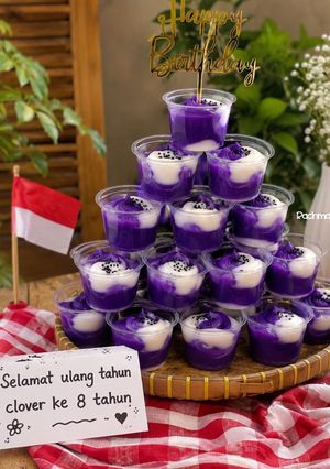 Foto resep Khanom Piak Poon Taro Tower (Thai Dessert)