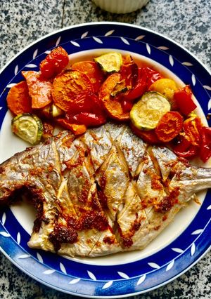 Hình của món Cá Chim Trắng Nướng Sate 🐟🐟🐟.