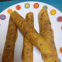 A picture of My Favorite Methi Thepla Wraps With 2 Types Of Pickles -- Sweet & Sour Chundo & Spicy Methiya Masala.