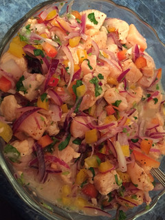 Una foto de Ceviche de salmón