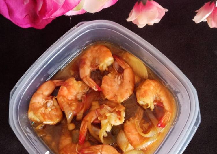 Bagaimana Menyiapkan Udang kecap saus tiram Anti Gagal