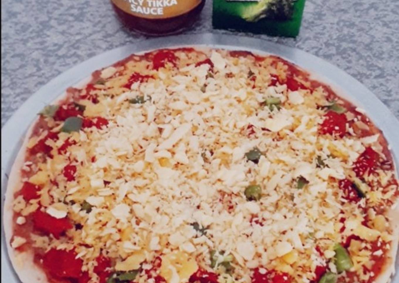 Tikka pizza(whats up group recipe)