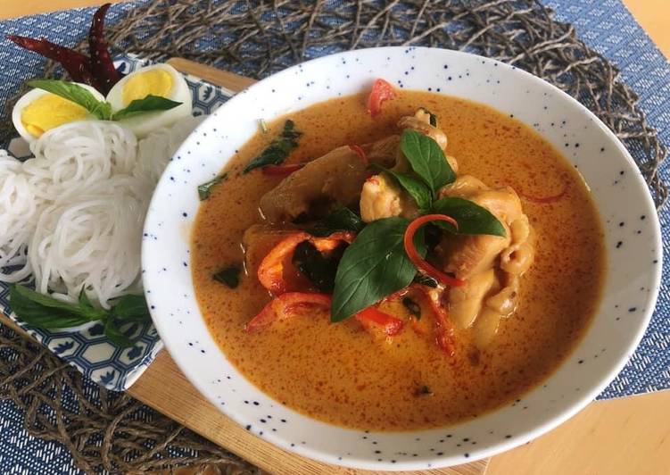 Steps to Prepare Any-night-of-the-week Thai Curry • How To Make Thai Red Curry Paste |ThaiChef Food