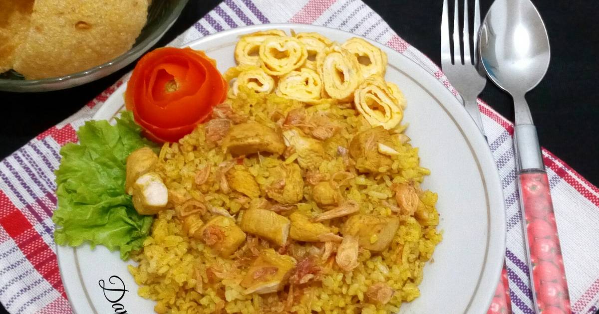 86 resep nasi kebuli ayam magic com enak dan sederhana 