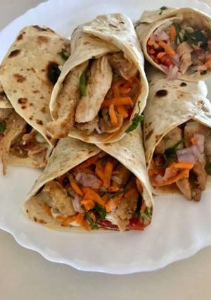 Φωτογραφία της συνταγής Tortillas κοτόπουλο κάρυ