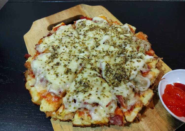Resep Pizza roti tawar teflon🍕 Anti Gagal