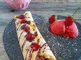 Erdbeer-Joghurt-Pfannkuchen