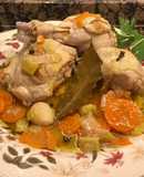 Traseros de pollo escabechados