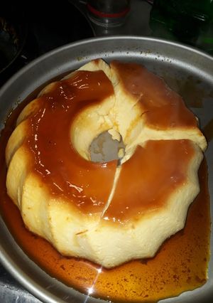 Una foto de Flan con leche condensada
