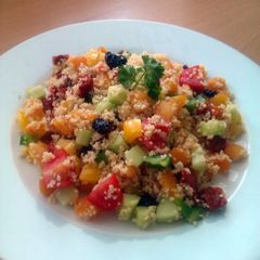A picture of Vickys Rainbow Cous Cous, GF DF EF SF NF.
