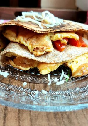 O poză a rețetei Tortilla cu omletă.