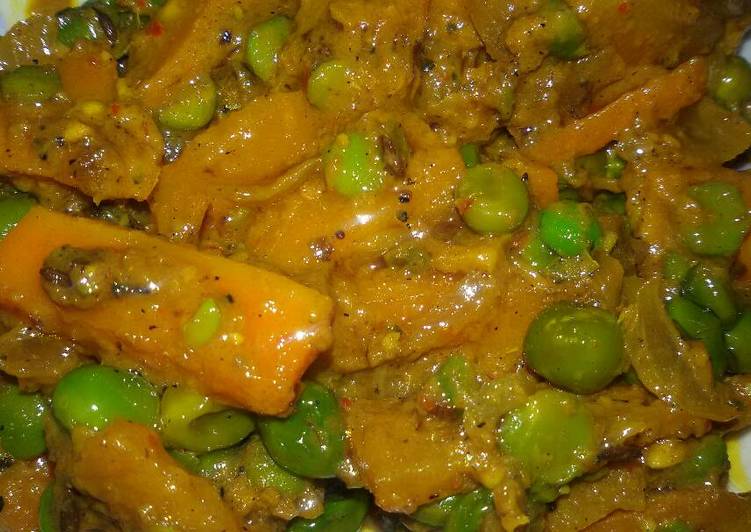 Gajar Or Matar Ki Sabji Recipe By Nilu Singh Cookpad