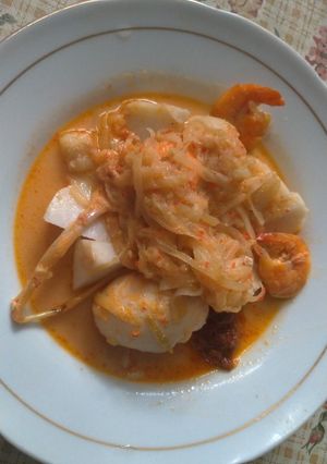 Foto resep Ketupat Sayur labu udang