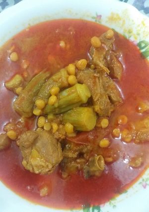 عکسی از دستور خورش بامیه