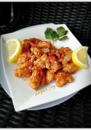 Foto resep Ayam Tepung Saus madu lemon
