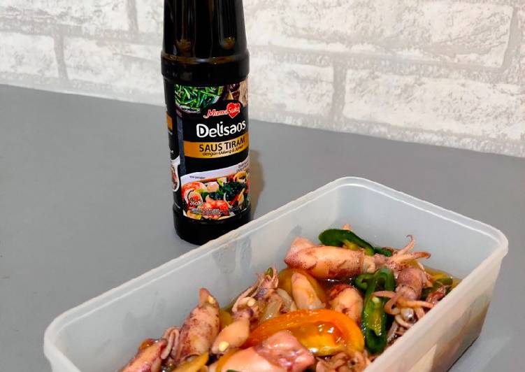 Cara Gampang Menyiapkan Tumis asin cumi saus tiram Anti Gagal
