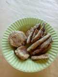 Palitos y medallones de berenjena al horno