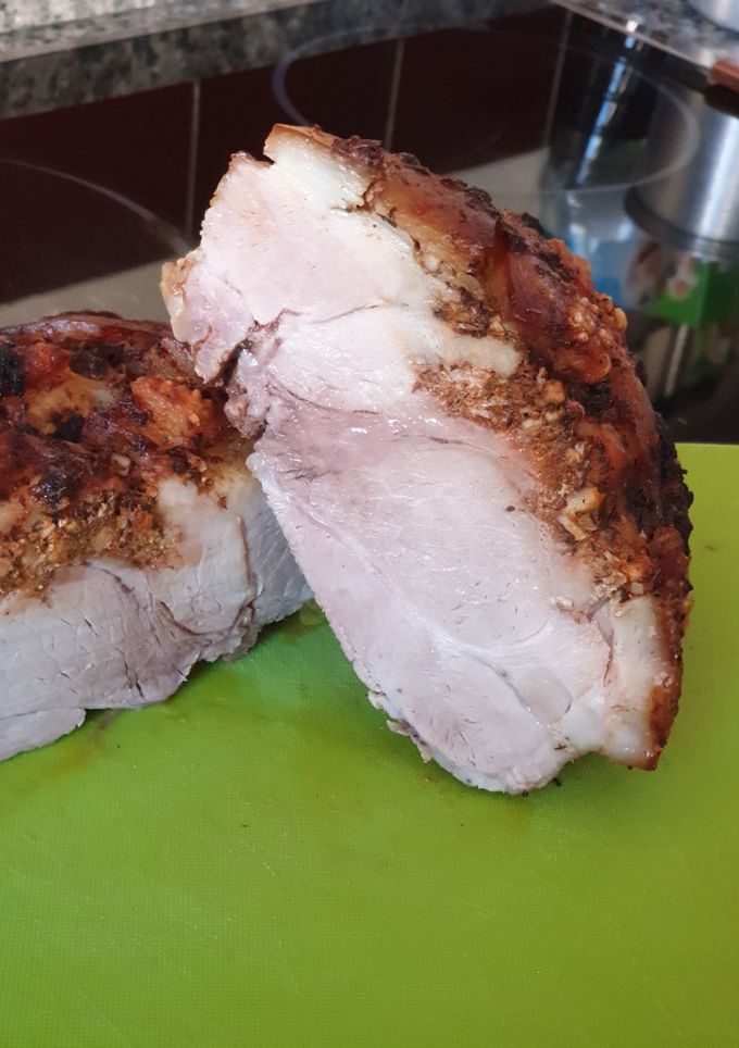 Una foto de Pata asada canaria