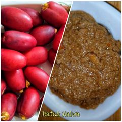 A picture of Raw Dates Halwa / Khejur Halwa.