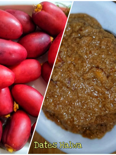 A picture of Raw Dates Halwa / Khejur Halwa.