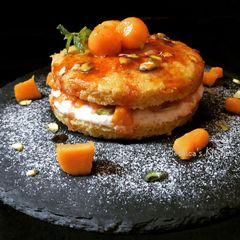 A picture of Mango Sandwich Dhokla Cake.