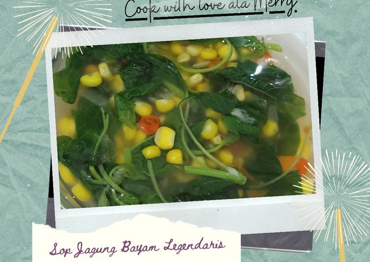 Bahan-bahan Sup Jagung Bayam Legendaris yang lezat Untuk Jualan