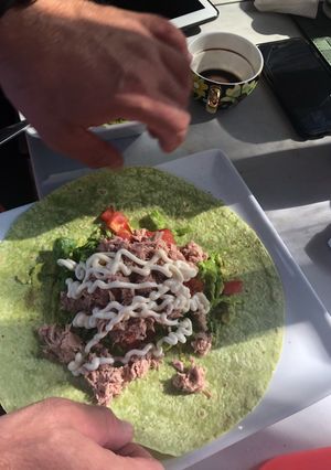 A picture of Tuna Spinach Wrap.