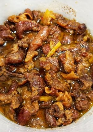Hình của món Bò kho gừng.