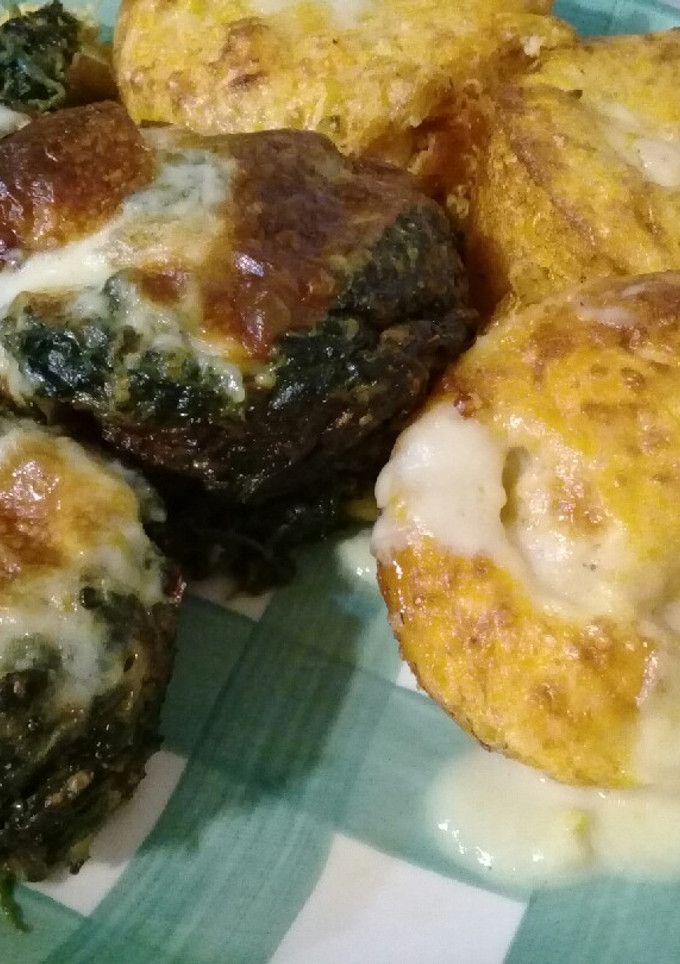 Una foto de Muffins salados sin harina de espinaca y calabaza con choclo