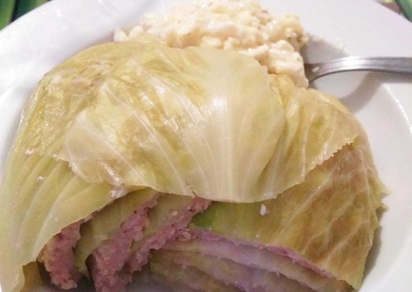 Kubis kukus daging ayam