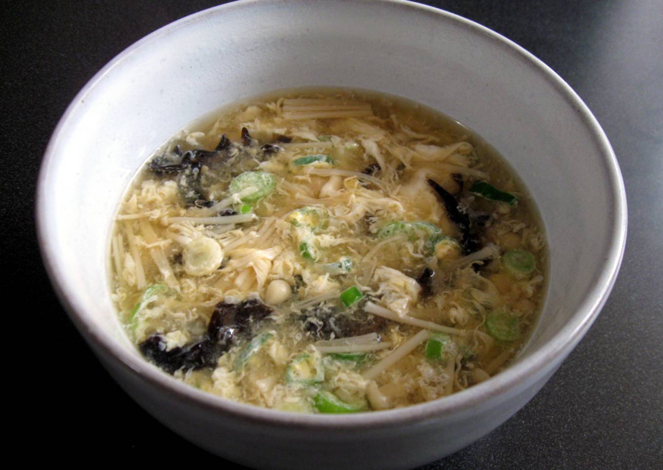 Ginger, Egg & Enoki Soup