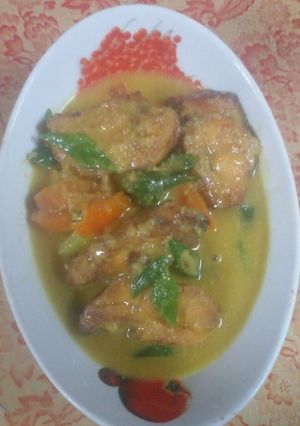 Foto resep Ikan Asap kuah santan kuning