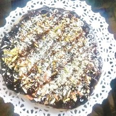 A picture of Dryfruit Chocolate Pizza 🍕 😍.