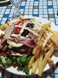 Chivito al plato hecho a mi manera