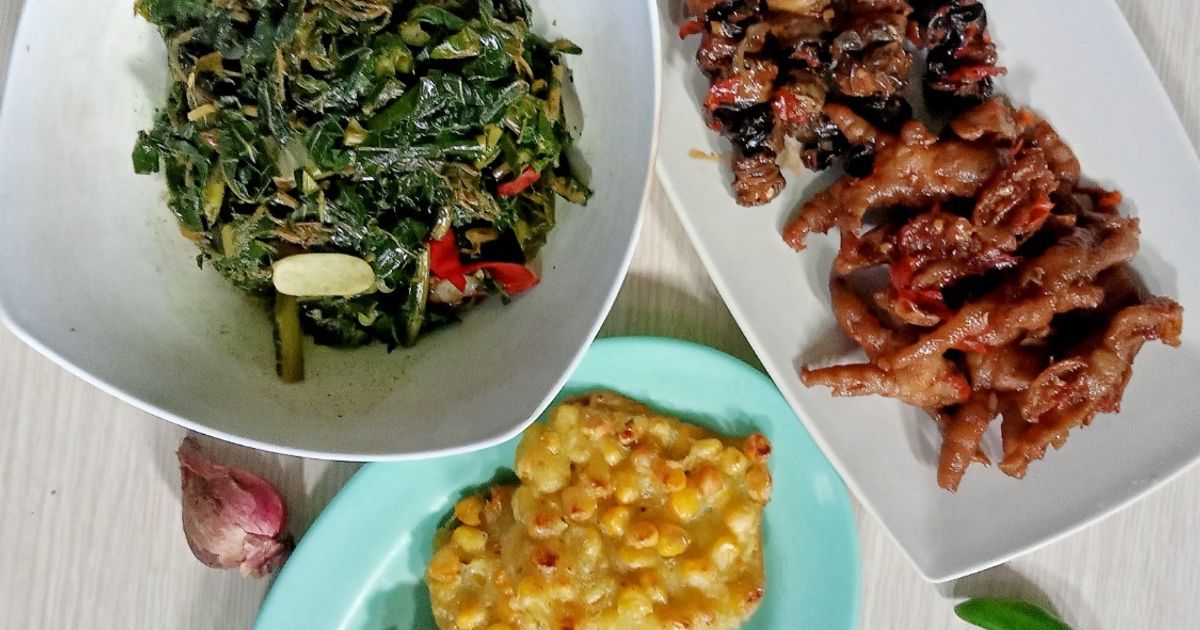 Set Menu Angkringan#2 (Sate Keong, Ceker Pedas, Bakwan/Perkedel Jagung, Oseng Daun Pepaya)