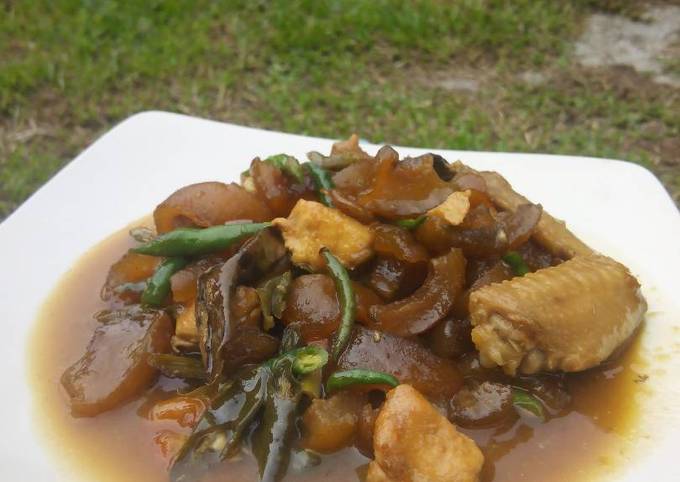 Kikil mix ayam kecap cabe hijau