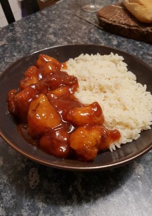 Une photo de Beignet de poulet au caramel