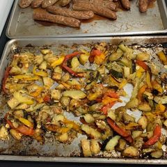 A picture of Carmelized roasted veggies.