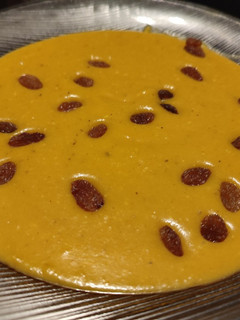 Una foto de Crema de lentejas con batata