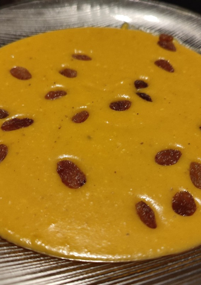 Una foto de Crema de lentejas con batata