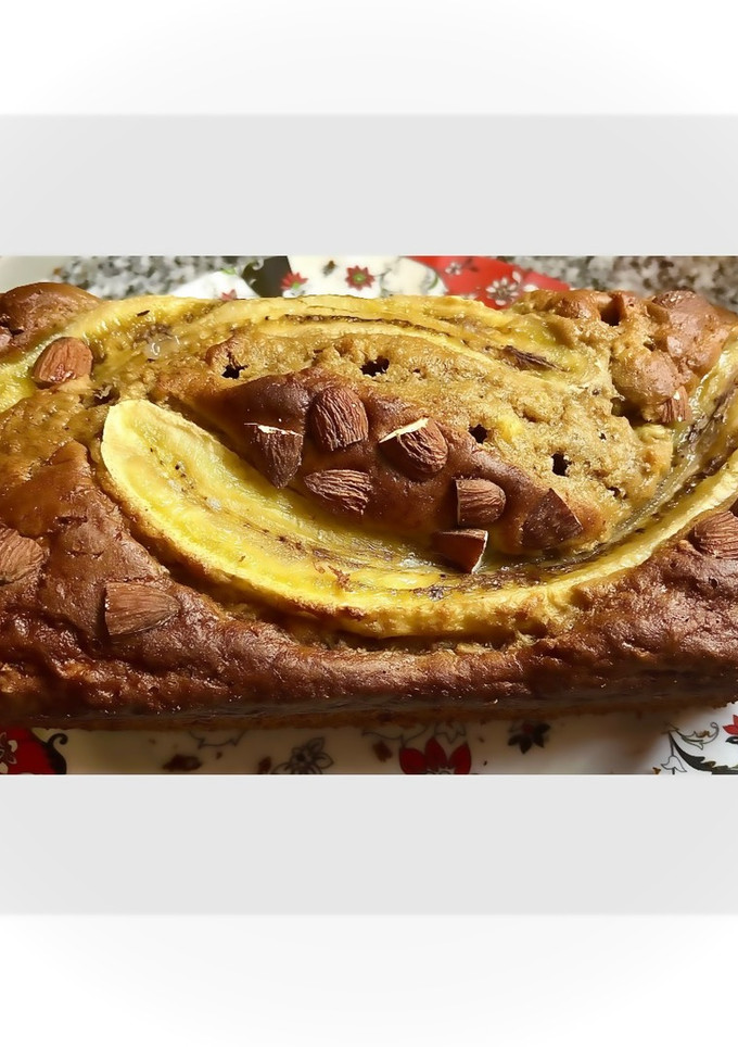 Una foto de Budín de banana y nueces