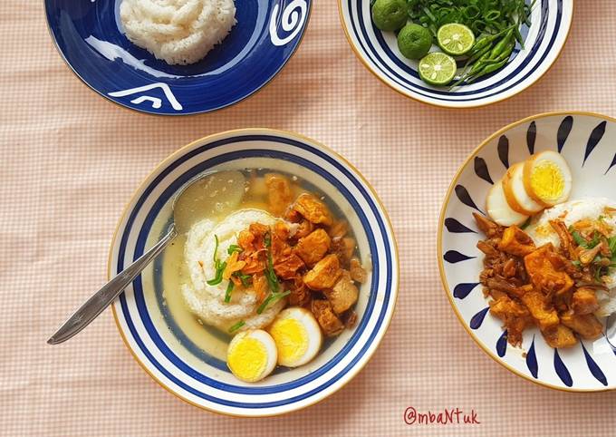Cara bikin Nasi Bakmoy Ayam Tahu