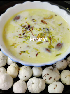 A picture of Makhana Kheer(Fox nuts Milk Sweet).