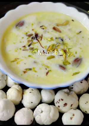 A picture of Makhana Kheer(Fox nuts Milk Sweet).
