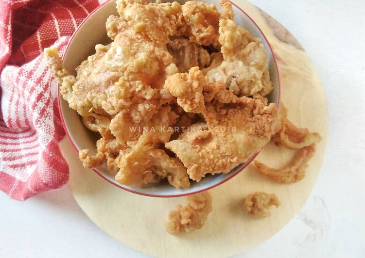 Resep 23. Kulit Ayam Goreng Tepung Crispy #SelasaBisa yang Lezat